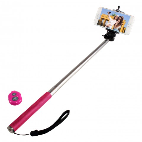 deinPhone Selfie Stick mit Fernbedienung in Pink