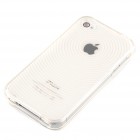 iPhone 4 4S Hülle - Silikon Case - Rundmuster - Transparent Weiß