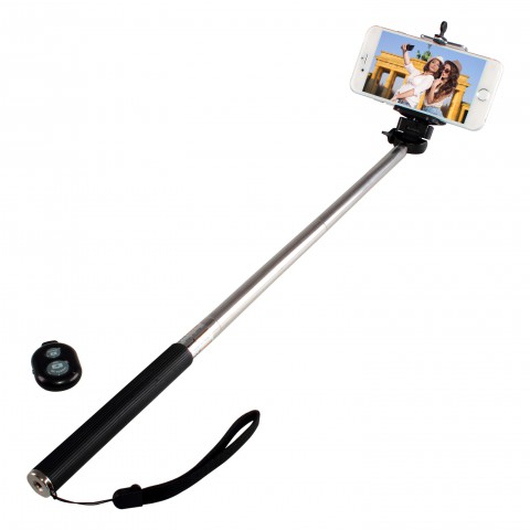 deinPhone Selfie Stick mit Fernbedienung in Schwarz