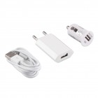 3in1 Set - KFZ Lader + Netzteil + Datenkabel - Lightning