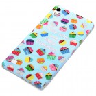 Huawei Ascend P6 Hülle - Silikon Case - Enjoy Cupcakes Blau