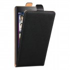 Blackberry Leap Hülle - beschichtetes Leder - Flip Case - Schwarz