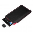 Blackberry Z10 Ledertasche - Echtleder - Schwarz Rot