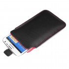 Samsung Galaxy Note 2 Ledertasche - Echtleder - Schwarz Rot