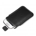 Samsung Galaxy Pocket Ledertasche - Echtleder - Schwarz