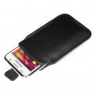 Samsung Galaxy S Plus Ledertasche - Echtleder - Schwarz