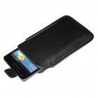 Samsung Galaxy S2 Ledertasche - Echtleder - Schwarz