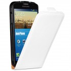 Samsung Galaxy S4 Active Hülle - beschichtetes Leder - Flip Case - in Weiß