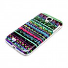 Samsung Galaxy S4 Hülle - Hardcase - Retro Zick Zack Bunt