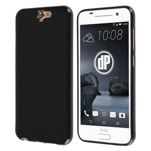 HTC One A9 Hülle - Silikon Case - Schwarz