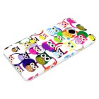 HTC One M7 Hülle - Hardcase - Kleine Bunte Eulen Ringe