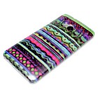 HTC One M7 Hülle - Hardcase - Zick Zack Muster Bunt