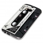 HTC One M8 Hülle - Silikon Case - Retro Kassette Schwarz