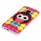 HTC One M9 Hülle - Silikon Case - Mosaik Eule Große Augen