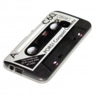 HTC One M9 Hülle - Silikon Case - Retro Kassette Schwarz