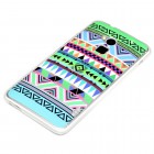 HTC One Max Hülle - Silikon Case - Zick Zack Muster Grün