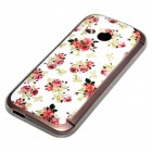 HTC One Mini 2 Hülle - Silikon Case - Blumengestecke Weiß
