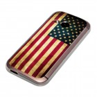 HTC One Mini 2 Hülle - Silikon Case - Retro Flagge USA