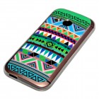 HTC One Mini 2 Hülle - Silikon Case - Zick Zack Muster Grün