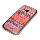 HTC One Mini 2 Hülle - Silikon Case - Zick Zack Muster Orange