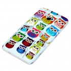 HTC One Mini Hülle - Hardcase - Kleine Bunte Eulen Blau