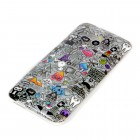 HTC One Mini Hülle - Silikon Case - Comic Muster Grau