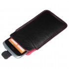 HTC One S Ledertasche - Echtleder - Schwarz Rot