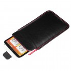 HTC One X / XL / X+ Ledertasche - Echtleder - Schwarz Rot
