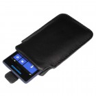 HTC Windows Phone 8S Ledertasche - Echtleder - Schwarz