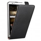 Huawei Ascend Mate 7 Hülle - beschichtetes Leder - Flip Case - in Schwarz