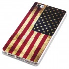 Huawei P8 Hülle - Silikon Case - Retro Flagge USA