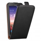 Huawei Y625 beschichtetes Leder Flip Case - Schwarz