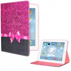 iPad 2 / 3 / 4 Hülle - Kunstleder - Flipcase - Leo Schleife Pink