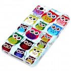 iPhone 4 4s Hülle - Hardcase - Kleine Bunte Eulen Blau