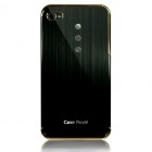 iPhone 4 4S Hülle - Hardcase - Case Royal - Alumor Schwarz Gold