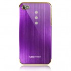 iPhone 4 4S Hülle - Hardcase - Case Royal - Alumor Violett Gold