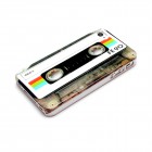 iPhone 4 4s Hülle - Hardcase - Retro Kassette Weiß