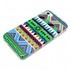 iPhone 4 4s Hülle - Hardcase - Zick Zack Muster Grün