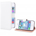 iPhone 4 4s Flip Case mit Kreditkartenfach - beschichtetes Leder - Weiß