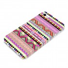 iPhone 4 4s Hülle - Hardcase - Zick Zack Muster Rosa Bunt