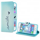 iPhone 5 5s / iPhone SE Hülle - Kunstleder - Flipcase - Smile