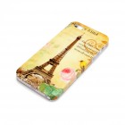 iPhone 5 5s / iPhone SE Hülle - Hardcase - Eiffelturm Rosa Blume