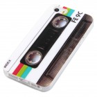 iPhone 5 5s / iPhone SE Hülle - Silikon Case - Retro Kassette Weiß