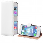 iPhone 5 5s / iPhone SE Flip Case mit Kreditkartenfach - beschichtetes Leder - Weiß