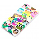iPhone 5c Hülle - Hardcase - Kleine Eulen Bunt Weiß