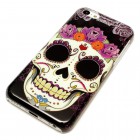 iPhone 5c Hülle - Hardcase - Totenkopf Lila Schmuck