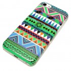 iPhone 5c Hülle - Hardcase - Zick Zack Muster Grün