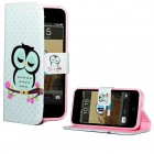 iPhone 5c Hülle - Kunstleder - Flip Case - deinPhone Eule