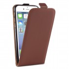 iPhone 6 / 6s Hülle - beschichtetes Leder - Flip Case - Braun