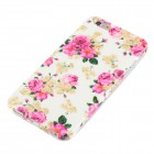 iPhone 6 Plus / 6s Plus Hülle - Silikon Case - Rote Blumengestecke Weiß